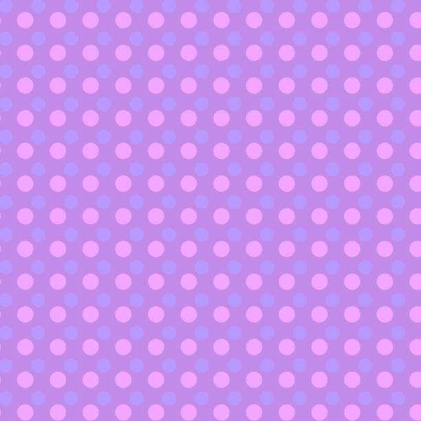 istock Seamless repeating pattern: beige and blue circles on a purple background. 1194510691