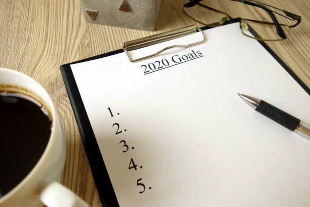 istock 2020 goals list with accessories in office 1194514272