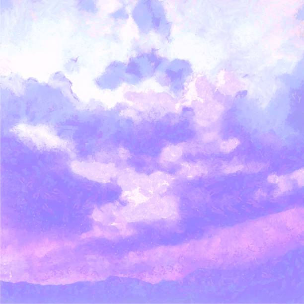 istock Beatiful Sky with Clouds Artistic Background. Craft Painting Landscape Design 1194519645