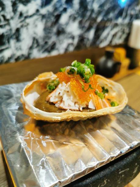 istock Japanese homemade traditional crab with egg in Shell 1194519705