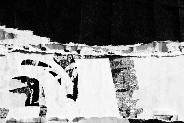 istock Blank white black old ripped torn paper crumpled creased posters grunge textures backdrop backgrounds placard 1194524023