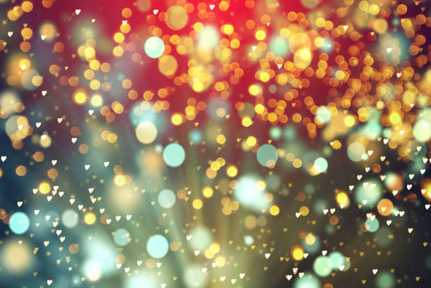 istock Abstract winter holidays golden sparks background 1194525828