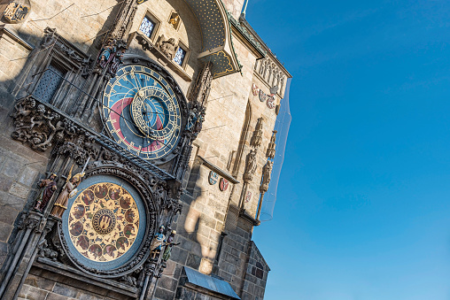 Prague’s Astronomical Clock at Old Town City Hall from year 1410. It is the oldest clock of this type still working.