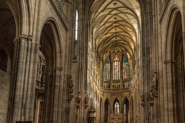 istock Inside St. Vitus's Cathedral in Prague Castle, Czech Republic. 1194531261