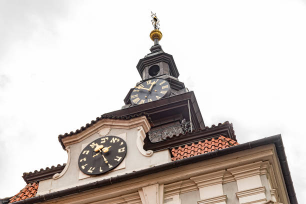 istock Clock tower near the Old New synagogue, Prague. 1194531679