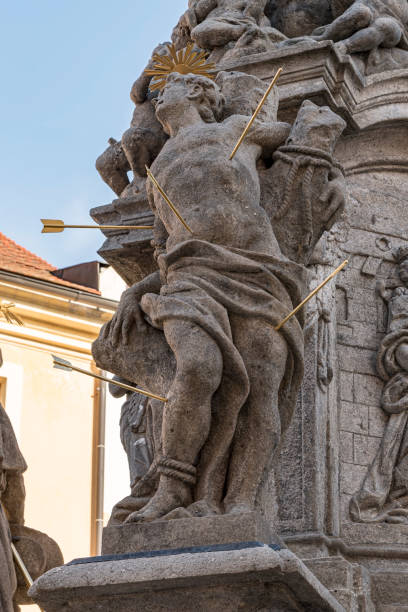 St Sebastian statue in Plague Column in Kutna Hora
