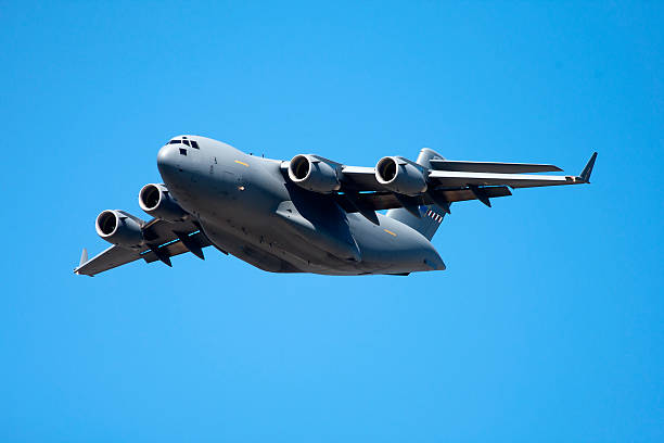 C-17 Globemaster Military Cargo Airplane Taking Off