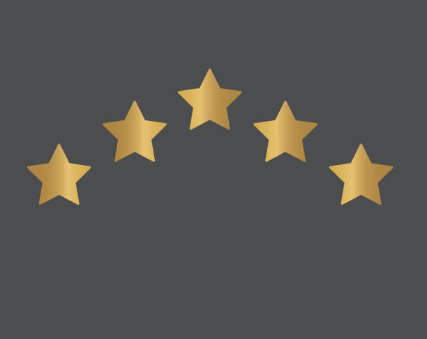 five star rating icon five star rating icon- vector illustration gold ira reviews stock illustrations
