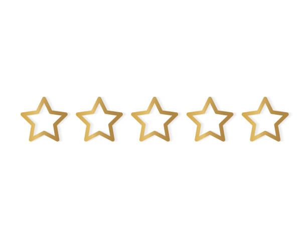 five star rating icon five star rating icon- vector illustration gold ira reviews stock illustrations