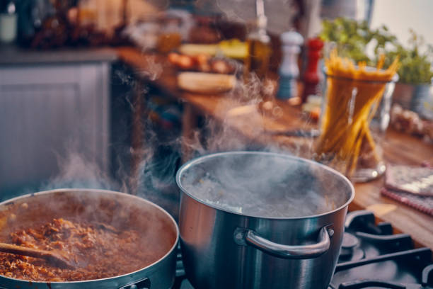 istock Preparing Homemade Spaghetti Bolognese 1194534417