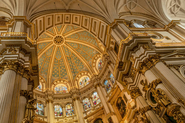 istock Magnificent golden dome inside the Granada Cathedral in Spain. 1194535537