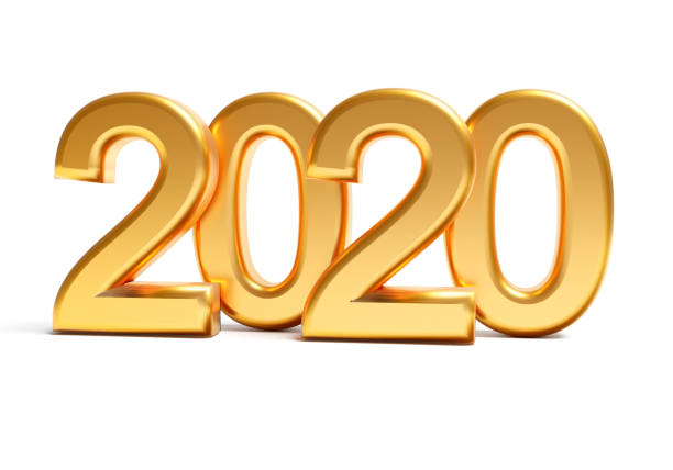 istock Gold numbers of New Year 2020 1194535603