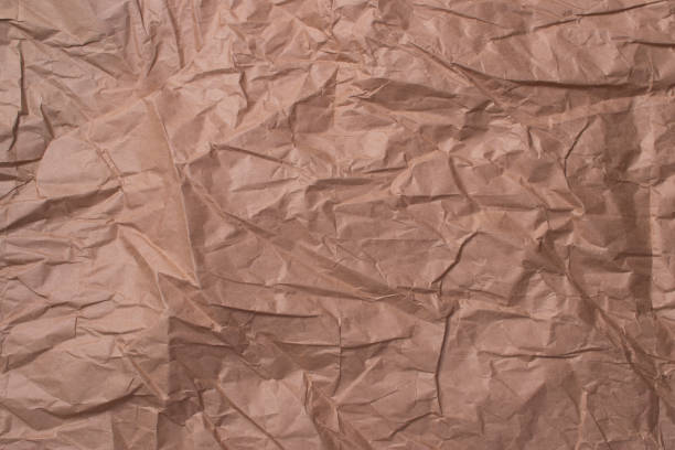 istock Brown crumpled wrapping paper 1194536989