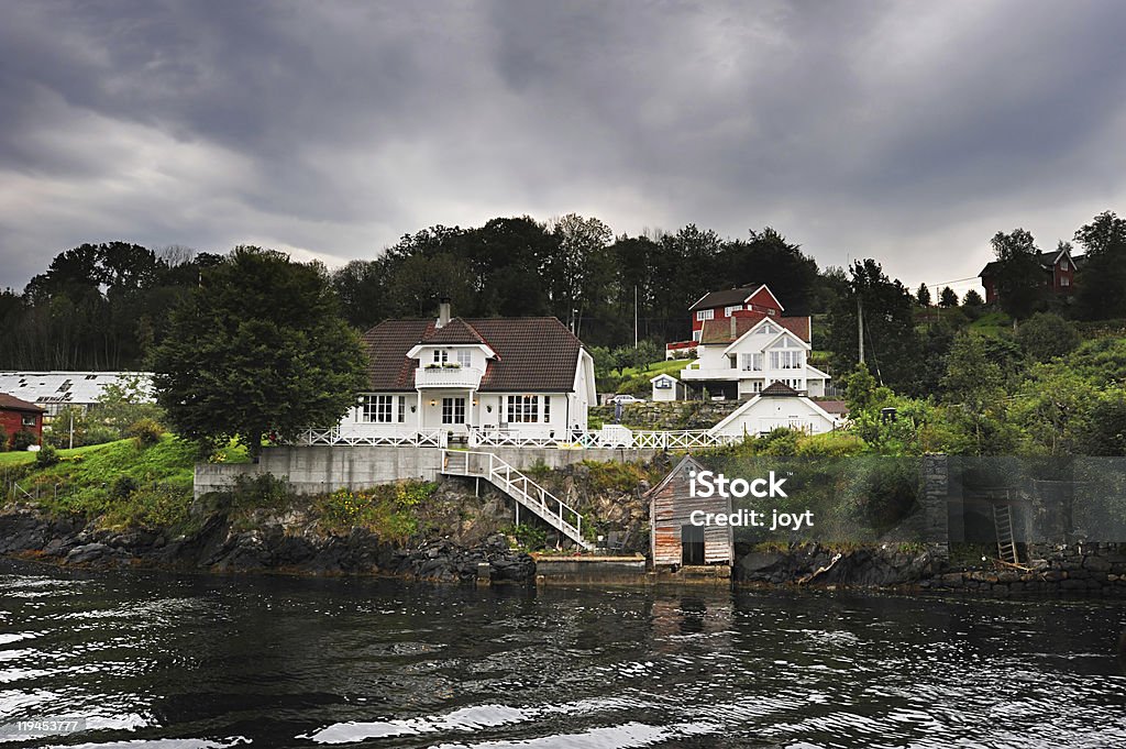 Norwegian wooden house  Architecture Stock Photo