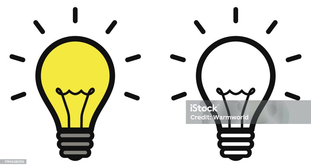 Gloeilamp Icoon Lampje Lamp Idee Teken Stockvectorkunst meer beelden van Afbeelding - iStock
