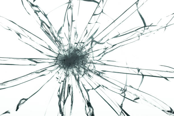 istock glass crack hole from a ball on a white background 1194543403