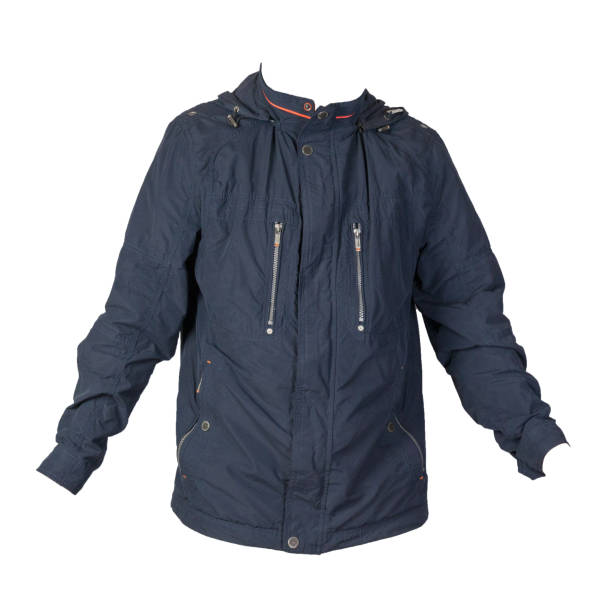 istock Men's jacket in a hood isolated on a white background. Windbreaker jacket 1194545343