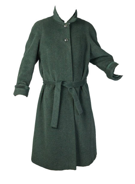 istock Female woolen coat with a hood Isolated on a white background. 1194545351