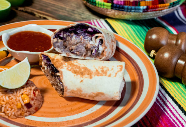 istock Mexican food mix colorful background Mexico 1194546675