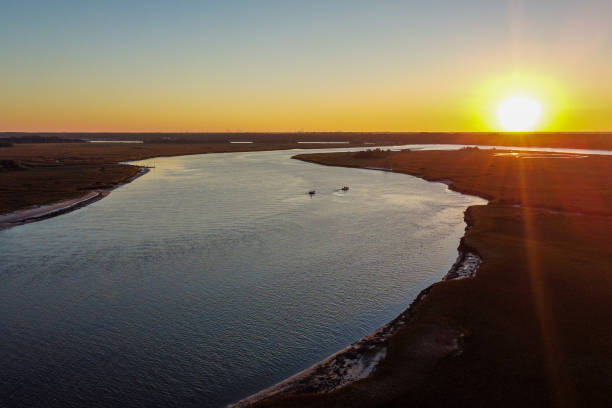 istock Aerial View of Coastal Florida Sunset 1194548894