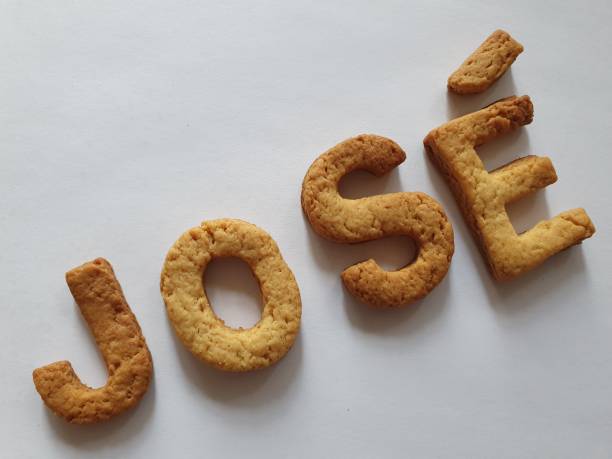 istock baked cookie letters forming the name Jose 1194549114