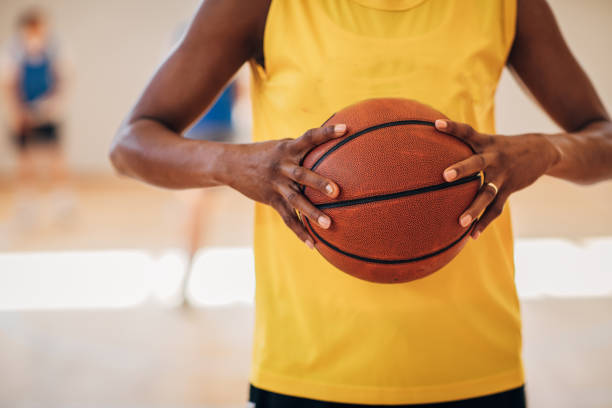 istock Basketball player with ball 1194556351