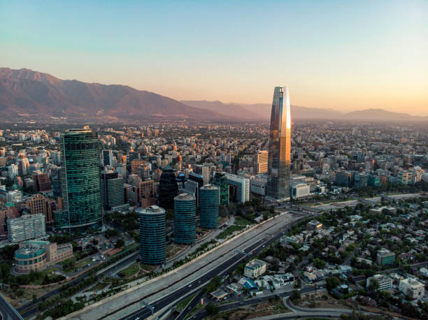Santiago de Chile Financial District stock photo