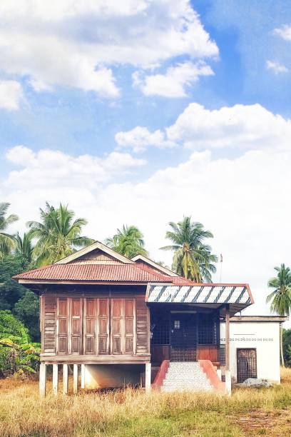 Traditional Houses at Malaysia stock photo