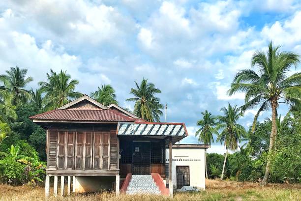 Traditional Houses at Malaysia stock photo