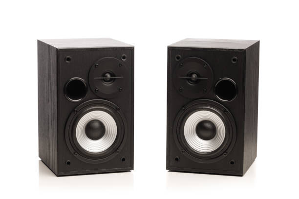 istock audio sound speakers, isolated on white 1194575257