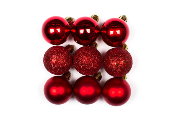 istock Set of red christmas balls. 1194585567