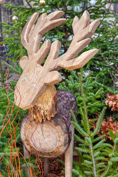 istock wooden Christmas deer 1194587636