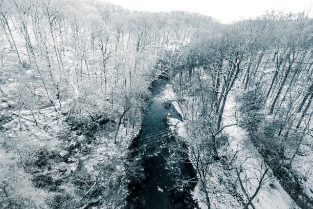 Wissahickon Winter 1 stock photo