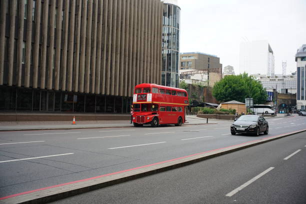 double deck red bus in London London, UK - 23 June 2019: capture the double deck red bus in the city. boris bus stock pictures, royalty-free photos & images