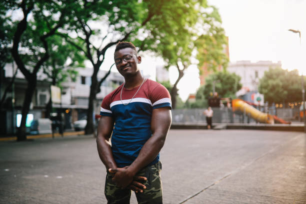 istock Handsome guy posing in the street 1194598950