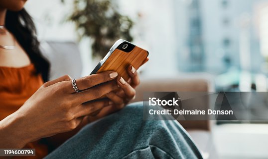istock Anything she needs, her phone's got her covered 1194600794
