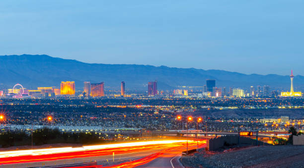 istock Las Vegas skyline at twilight 1194602947