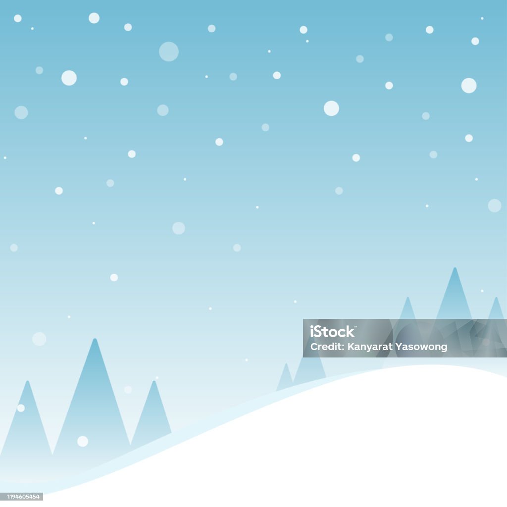 Mùa Đông Phim Hoạt Hình Nền Vector Thiết Kế Minh Họa Tuyết Rơi Bầu ...