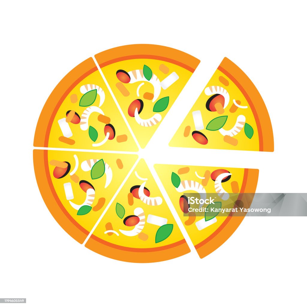 Thiết Kế Hình Minh Họa Vector Hoạt Hình Pizza Hải Sản Đơn Giản ...
