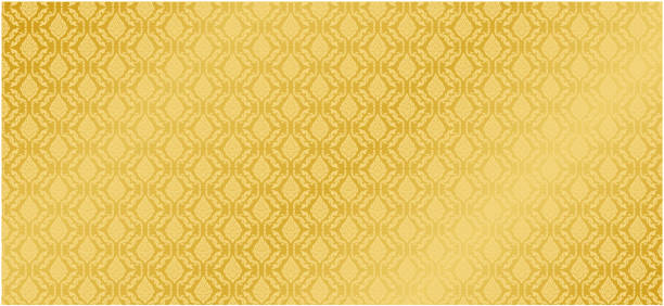 sammlung von design thai pattern gold hintergrundvektor - thailändisch stock-grafiken, -clipart, -cartoons und -symbole