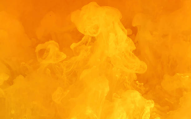 istock Fiery yellow-orange abstract background. Stylish modern technology background. 1194610885