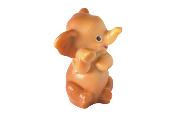 istock Toy rubber elephant isolated on a white background. 1194611018