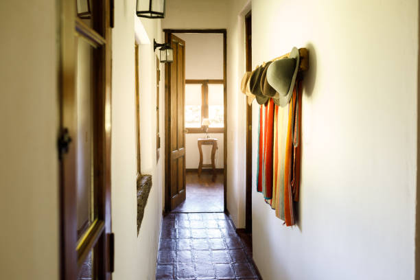 Old fashioned corridor of a farmhouse.