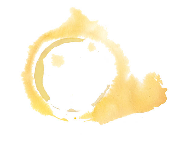 Red wine stain isolated on white background. wine texture watercolor
