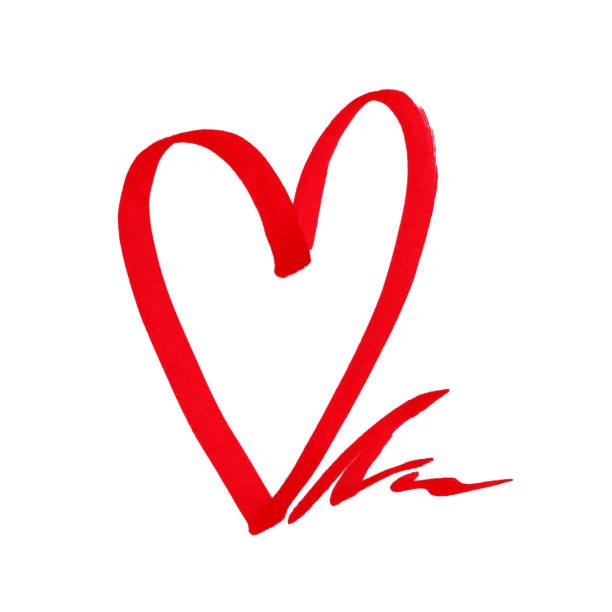istock Lines marker heart Valentine's day red love 1194617749