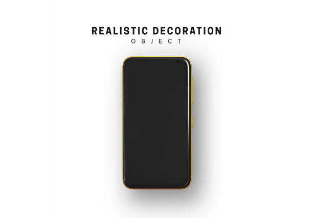istock Mockup 3D smartphone. Realistic modern gadget mobile phone isolated on white background 1194620684