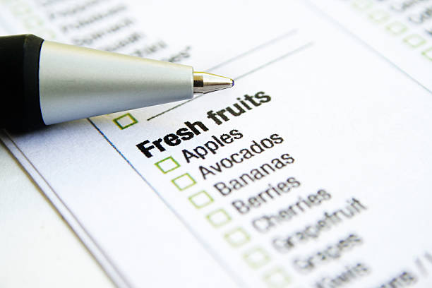 istock Grocery List - fresh fruits 119462512