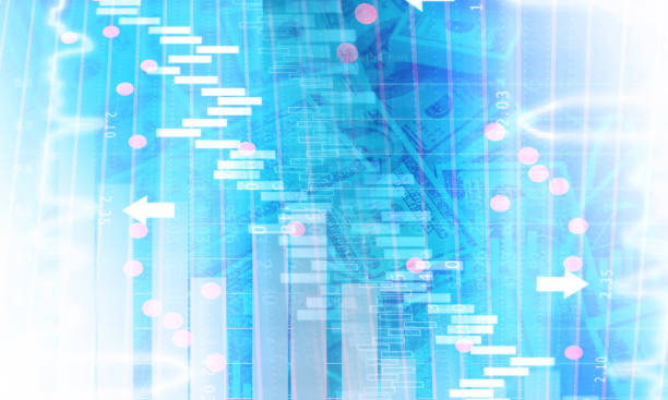 istock Financial stock market graph with candlestick chart 1194625507