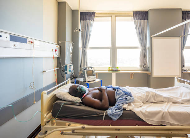 istock Sick African Man in Hospital 1194626556