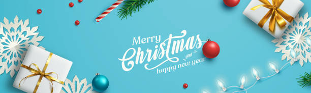 Blue Christmas Background. Vector Illustration. vector art illustration